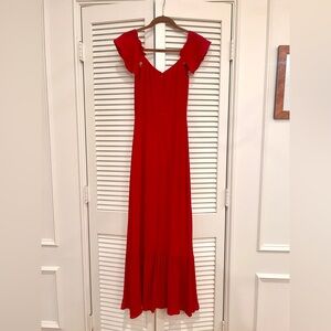 Reformation Butterfly Dress in Cherry